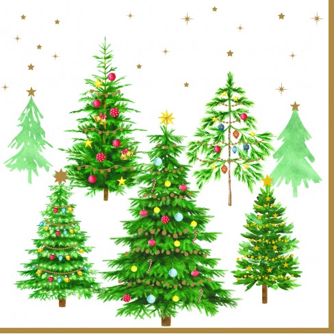 Салфетки 20бр Festive Trees